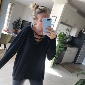 Mossimo Supp Co. Lace Up Hoodie